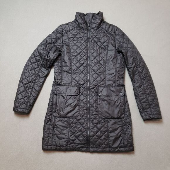 The North Face "Ruka" Long Jacket PrimaLoft size Medium - black quilted puffer - Picture 1 of 13